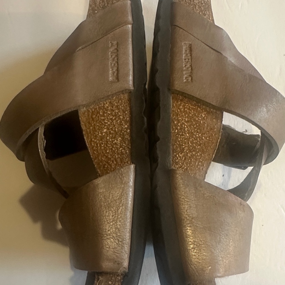Birkenstock Birken Brown Double Strap slip on Sandals made in Germany leather - Picture 7 of 11
